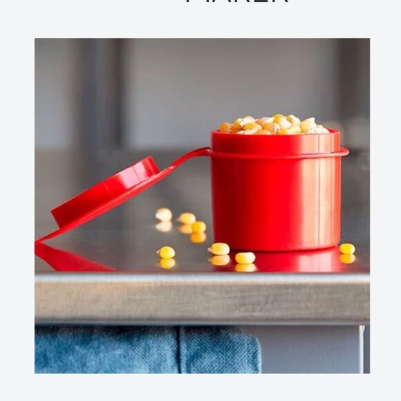 Pampered Chef Vibrant Red Popcorn Maker Microwave silicone - Picture 2 of 11